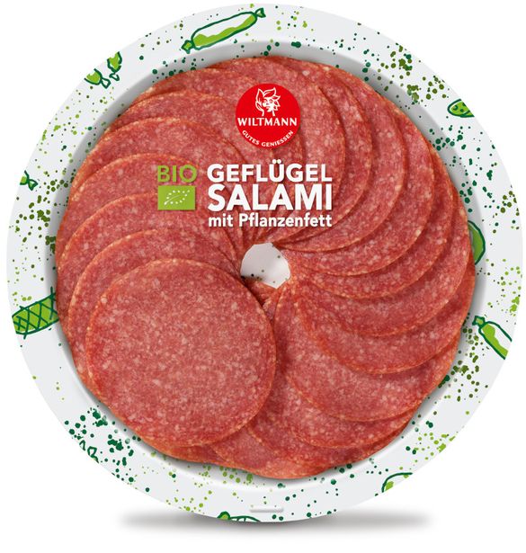 Bio Geflügel-Salami mit Pflanzenfett